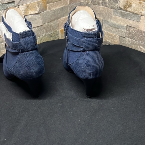 KS blue man made fabric heel boot - Picture 4 of 12